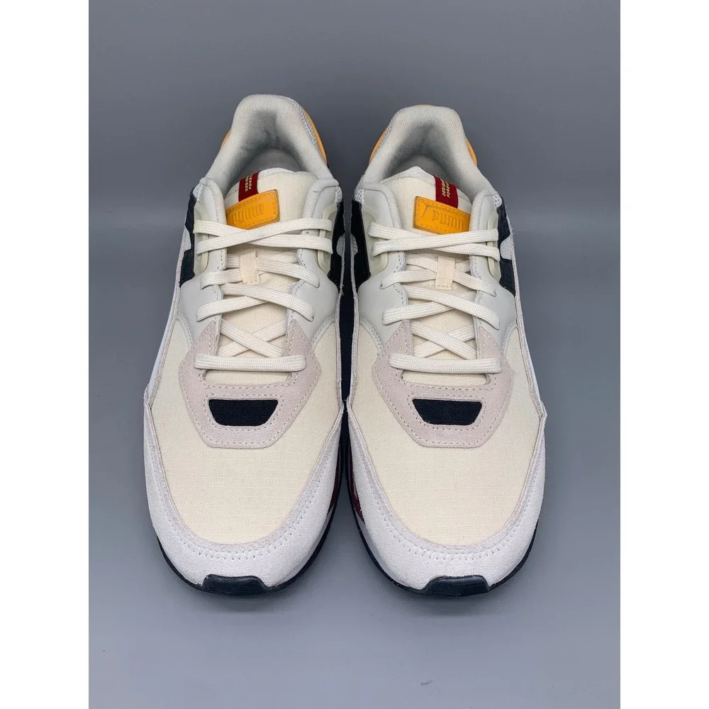 Puma Mirage Sport Remix Ivory Black‎ Orange Running Shoes 383234-03 Men's Sz 13
